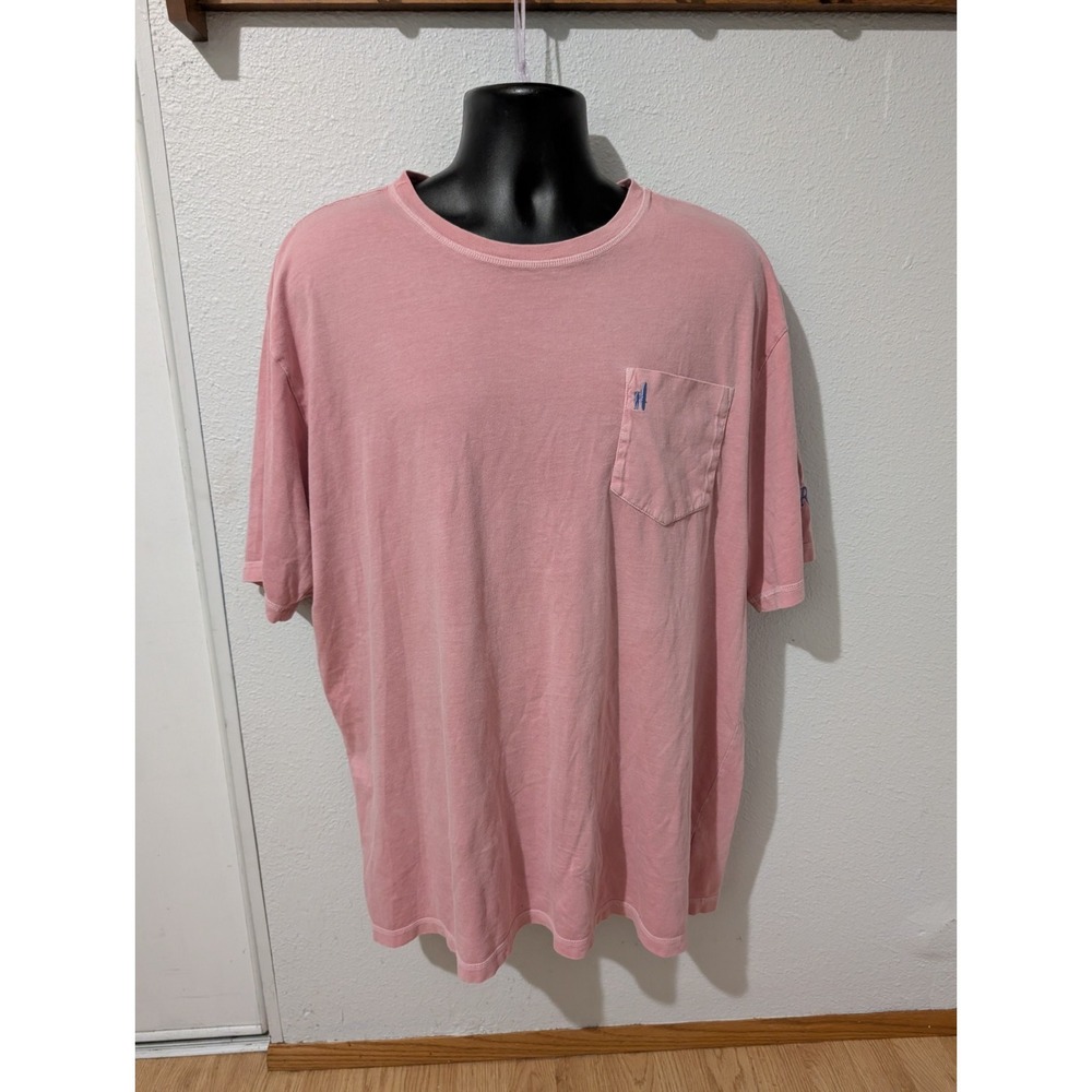 JOHNNIE-O Crew Neck S/S‎ T-Shirt Men XXL Dale Malibu Red Revere Golf Club
